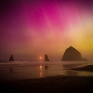 Cannon Beach Aurora Borealis 8x10